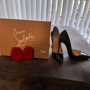 Christian Louboutin Black Leather Heels